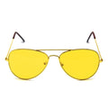 Premium Yellow Aviator Party Glasses - Novelty Accessory