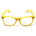 Yellow Party Glasses w/ Clear Lenses – Fun 80s Australia Day Costume Glasses - SuperSaverAU - view 1