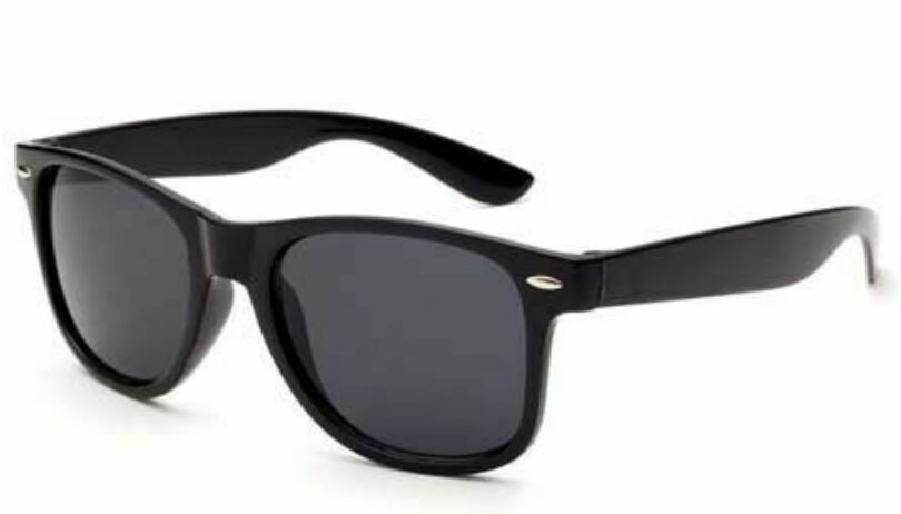 Premium Classic Tinted Glasses with Black Frame - 1 Pair