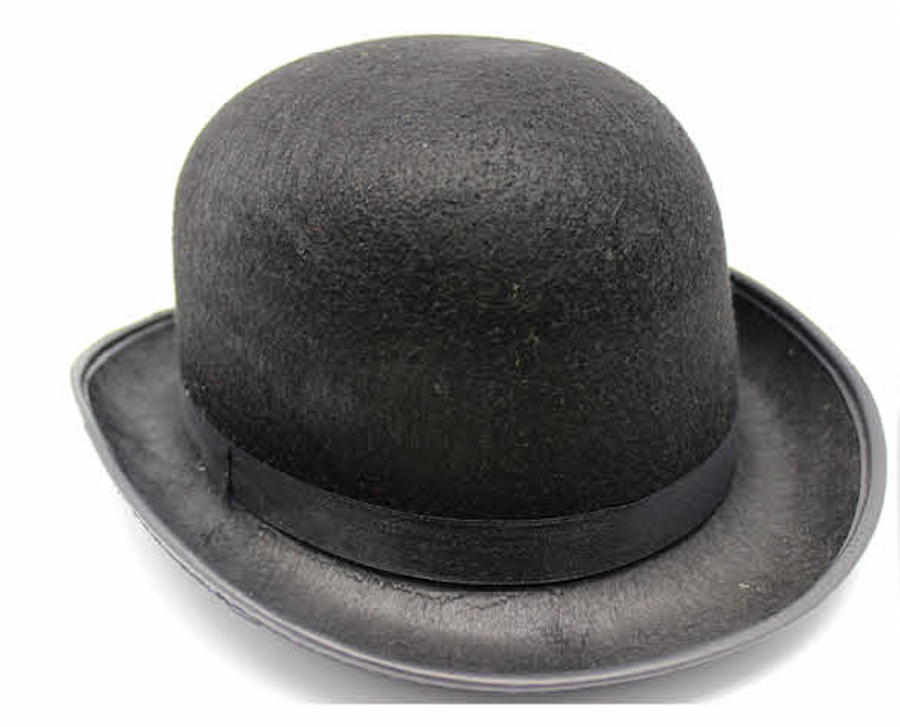 BOWLER HAT Party Vintage Costume Derby Felt Dance Halloween in Black - SuperSaverAU - view 1