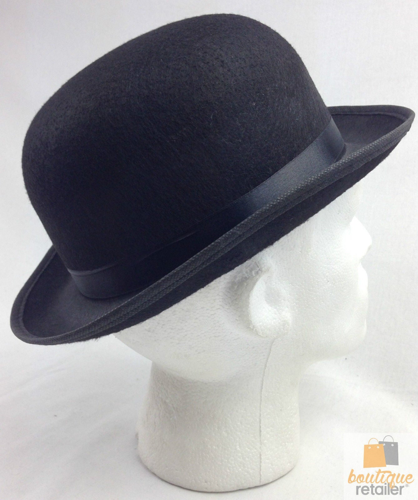 BOWLER HAT Party Vintage Costume Derby Felt Dance Halloween in Black - SuperSaverAU - view 5