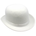 BOWLER HAT Party Vintage Costume Derby Felt Dance Halloween in White - SuperSaverAU - view 1