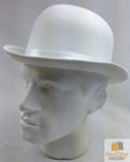 BOWLER HAT Party Vintage Costume Derby Felt Dance Halloween in White - SuperSaverAU - view 2