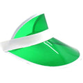 2x Yellow Perspex Visor with White Rim – Retro 80s Rave Accessory, Adjustable Fit Australia Day - SuperSaverAU - view 2