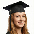 Deluxe GRADUATION HAT Mortar Board Graduate Bachelor Academic Cap School - Black - SuperSaverAU - view 2