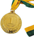 Premium Metal Winner Gold Medal with Ribbon - Green/Gold, 40cm
