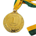 Premium Metal Winner Gold Medal with Ribbon - Green/Gold, 40cm