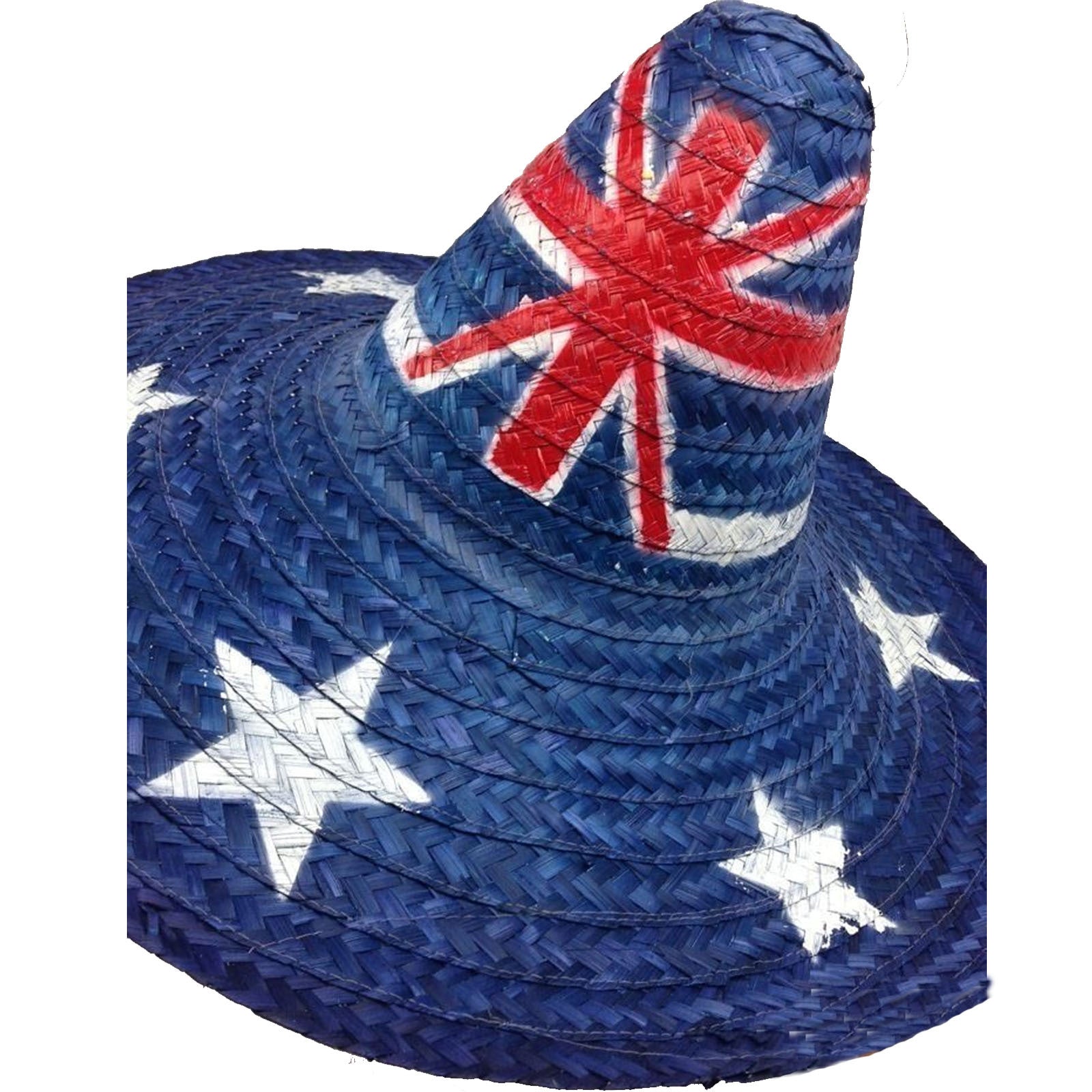 Premium Australian Flag Mexican Sombrero Hat - 55cm
