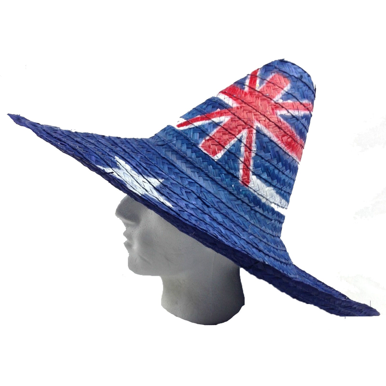 Premium Australian Flag Mexican Sombrero Hat - 55cm