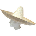 Premium Beige Mexican Sombrero Straw Costume Hat - 60cm