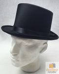 SATIN TOP HAT Costume Party Cap Fancy Dress Trilby Fedora One Size - Black - SuperSaverAU - view 2