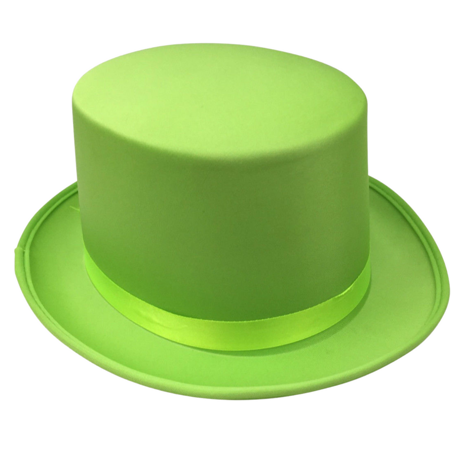 Premium Satin Top Hat for Costume Parties - Light Green