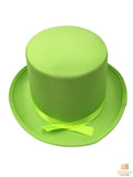 Premium Satin Top Hat for Costume Parties - Light Green