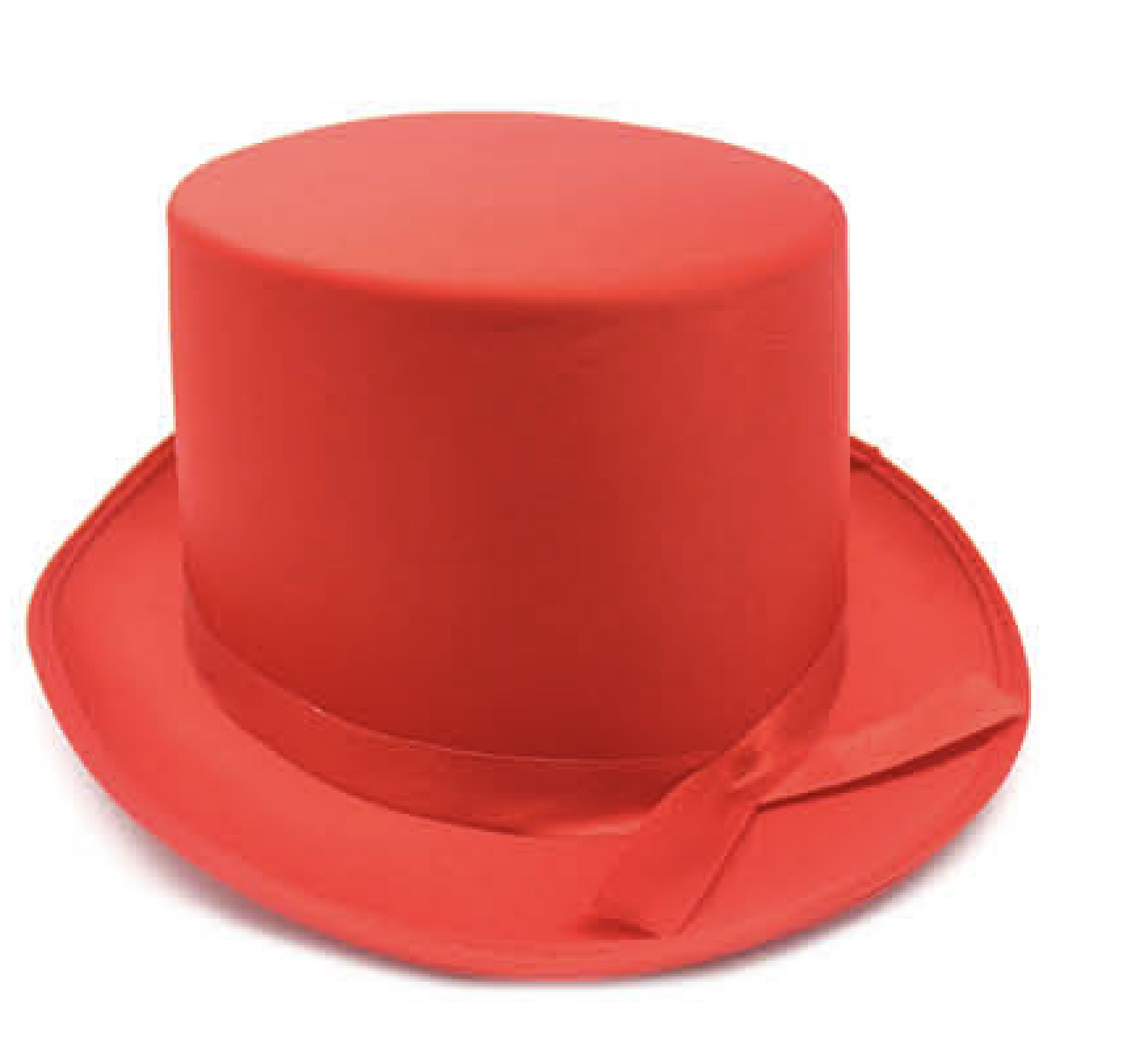 Premium Satin Top Hat for Costume Parties - Red