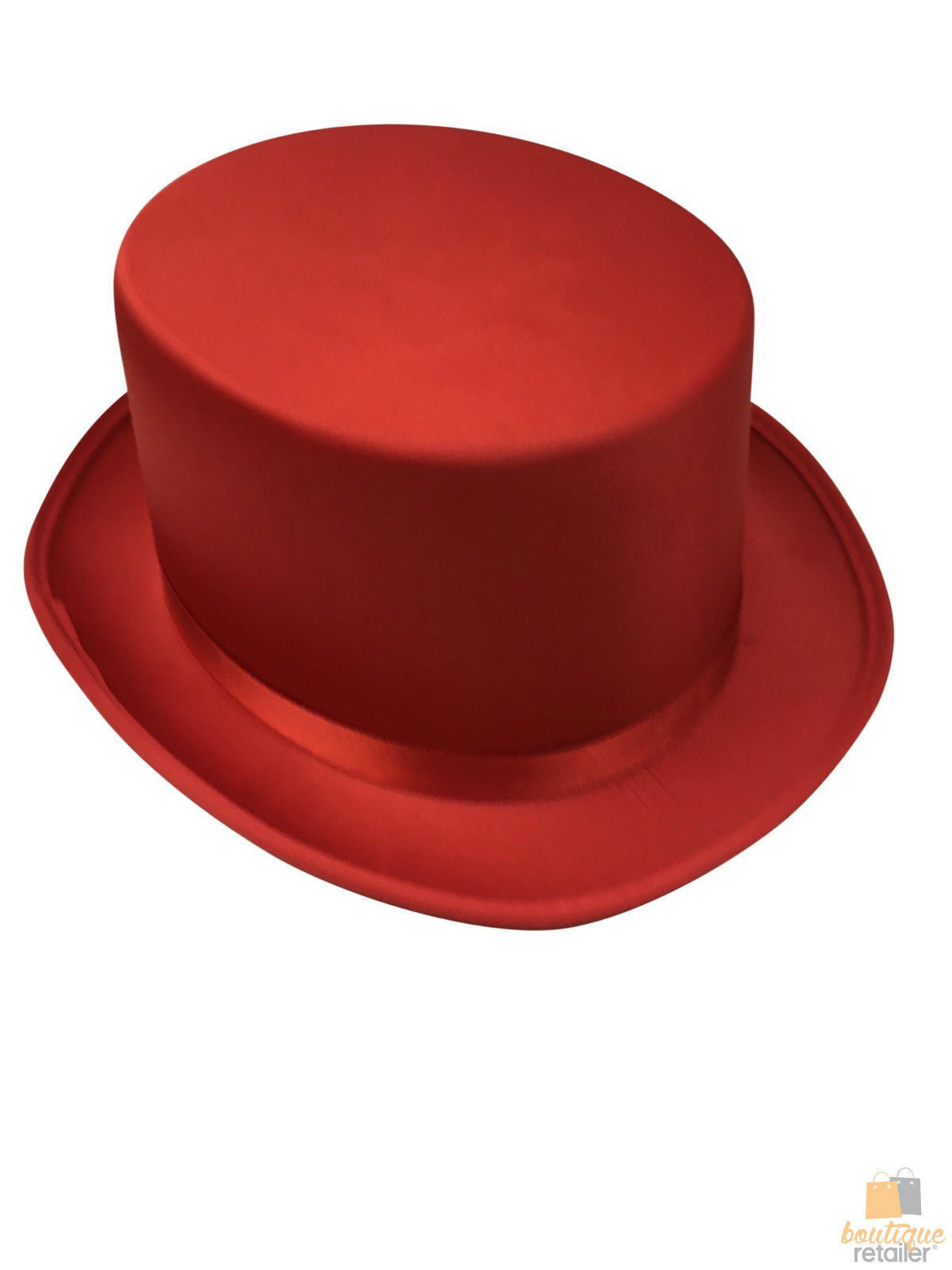 Premium Satin Top Hat for Costume Parties - Red