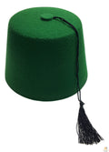 TURKISH HAT Red Green Fez Tarboosh Dress Up Costume Party Moroccan - Green - SuperSaverAU - view 2