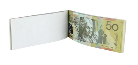 50 Dollar Australian Souvenir Note Pad Fake AUD Money - 1 Pack of 50 Sheets - SuperSaverAU - view 3