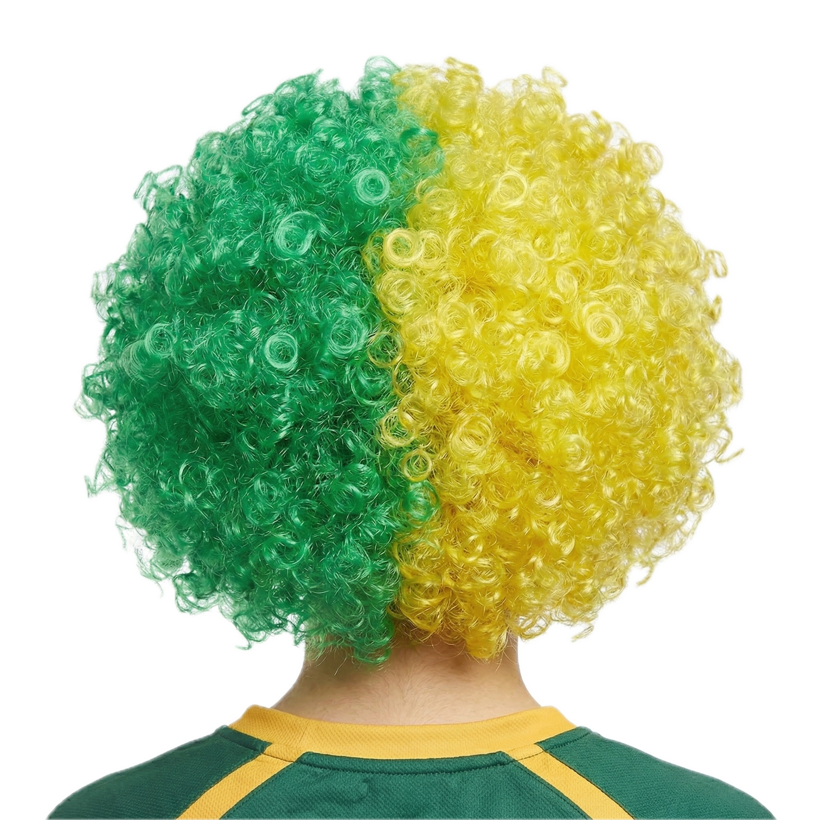 Premium Deluxe Aussie Afro Wig - Green/Gold