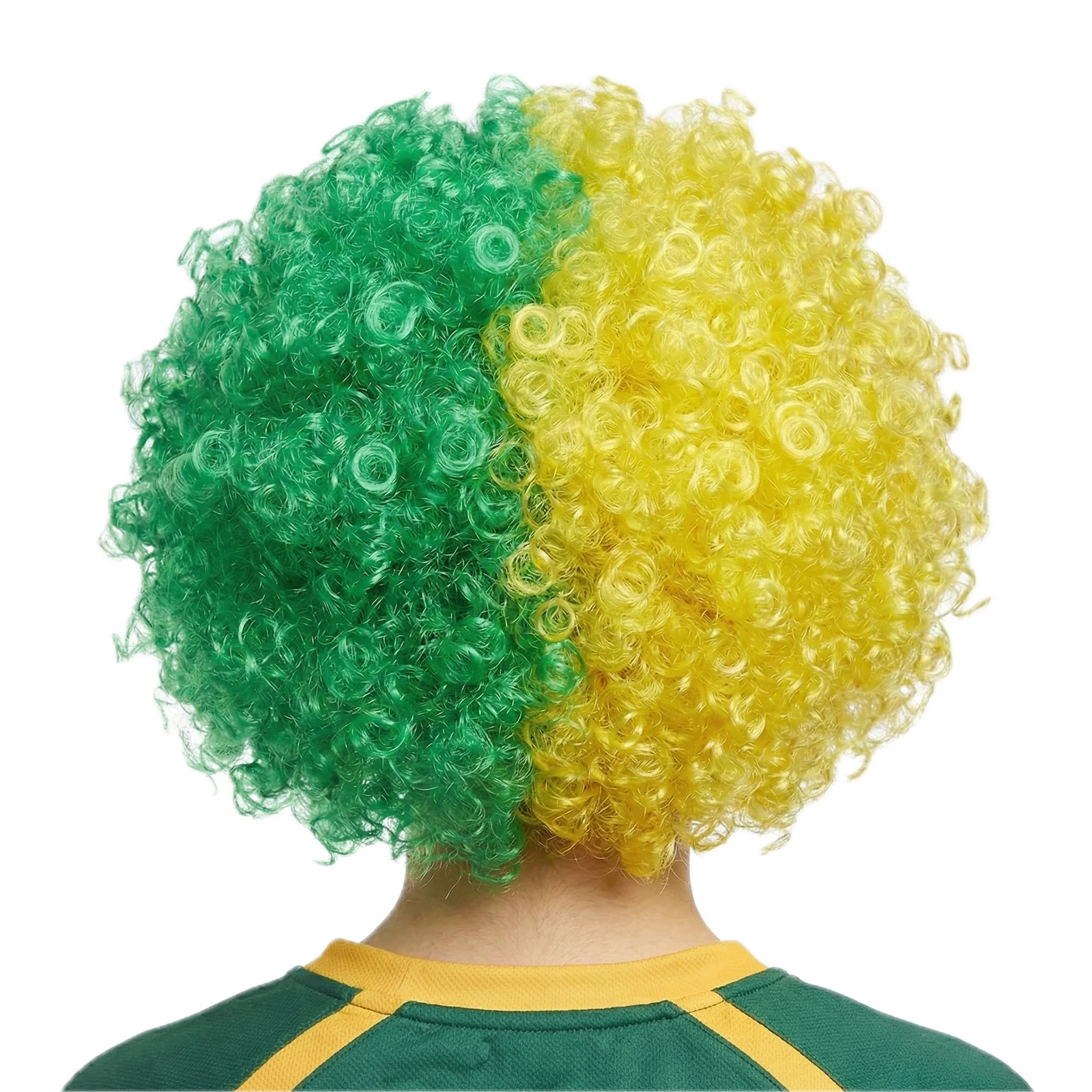 Premium Deluxe Aussie Afro Wig - Green/Gold