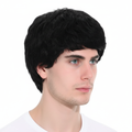 Premium Mens Short Party Wig - Black