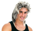 Mullet Wig 80s Party Costume Rock Bogan Punk 70s 90s Hair - Ash Blonde Grey - SuperSaverAU - view 2