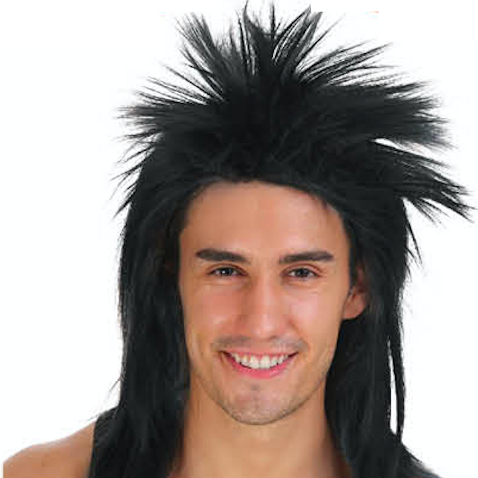 SPIKY PUNK Mullet Wig Costume Party Fancy Rock Hair Disco Dress 70s 80s - SuperSaverAU - view 2
