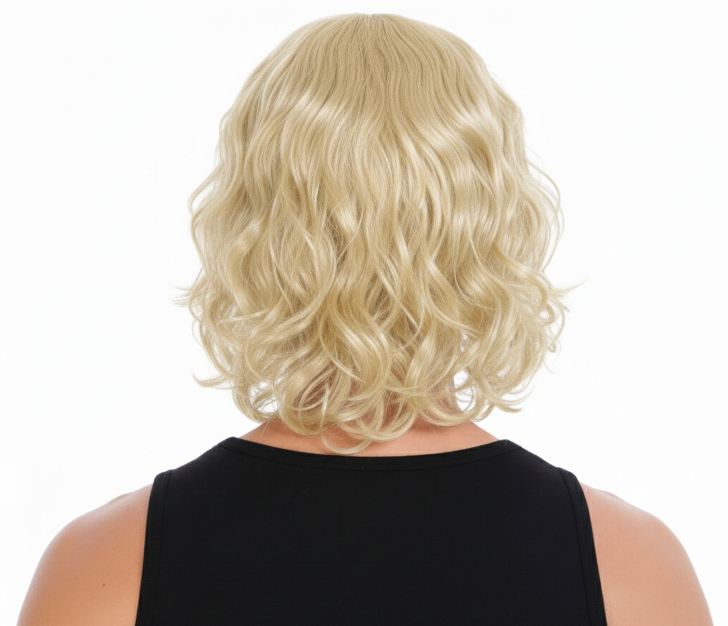 MENS WAVY WIG Curly Long Hair Disco Punk Rock Party Costume 60s 70s - Blonde - SuperSaverAU - view 3