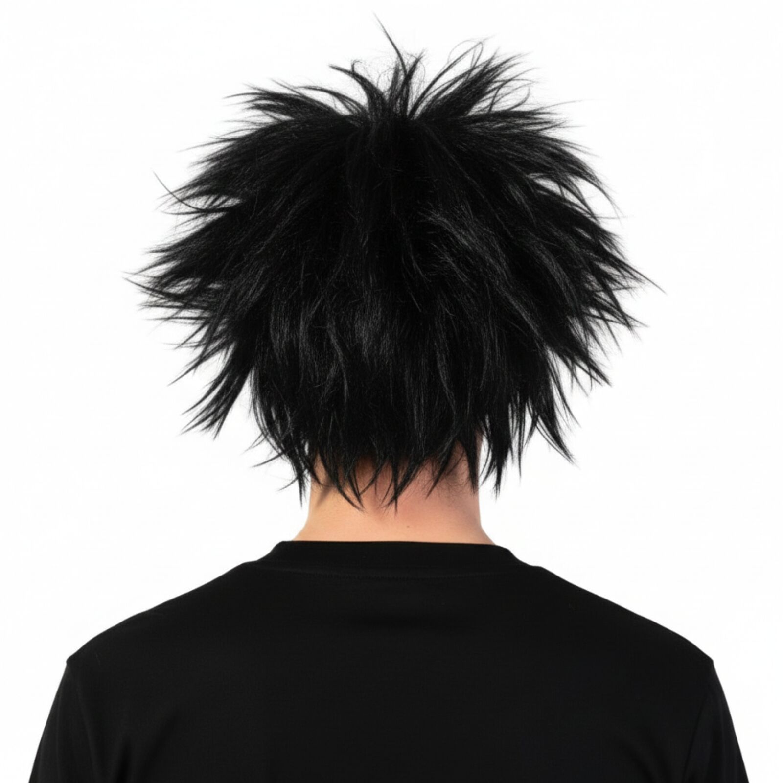 Premium Spiky Rockstar Wig for 70s/80s Costume - Black