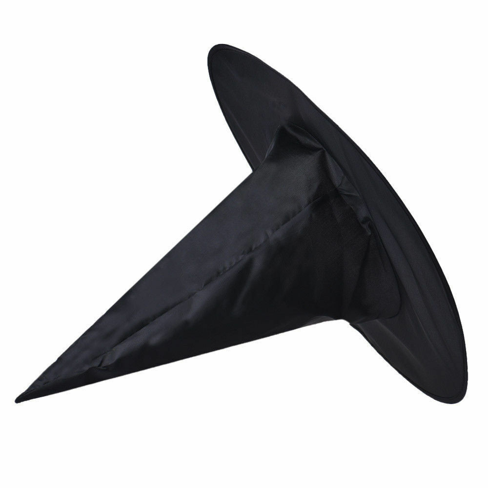 WITCH HAT Plain Black Halloween Costume Fancy Dress Womens Accessory Wizard - SuperSaverAU - view 2