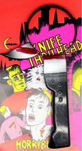 HALLOWEEN Fake Knife Through Head Horror Scary Headband Costume Party Zombie - SuperSaverAU - view 3