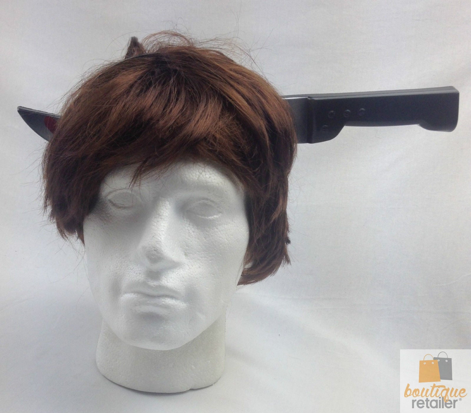 HALLOWEEN Fake Knife Through Head Horror Scary Headband Costume Party Zombie - SuperSaverAU - view 4
