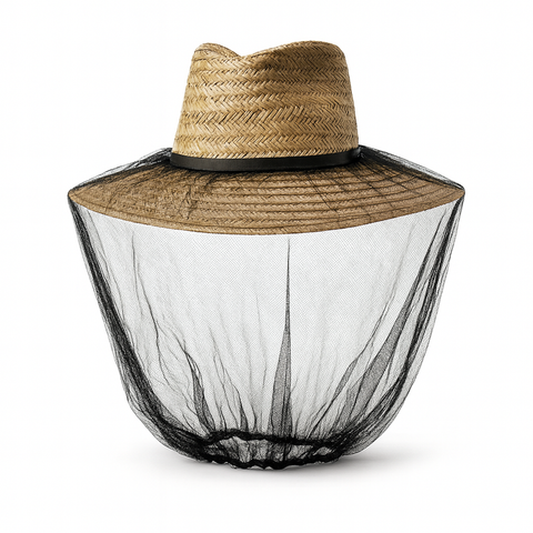 Premium Mosquito Hat Net Head Protector - Black