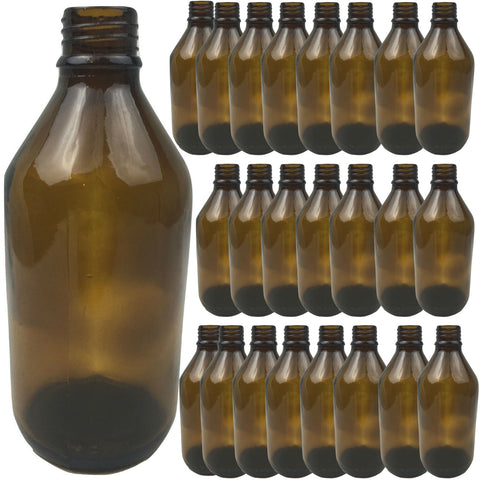 Premium Brown Glass Plinking Target Bottles without Lids - 600ml, 24 Pack