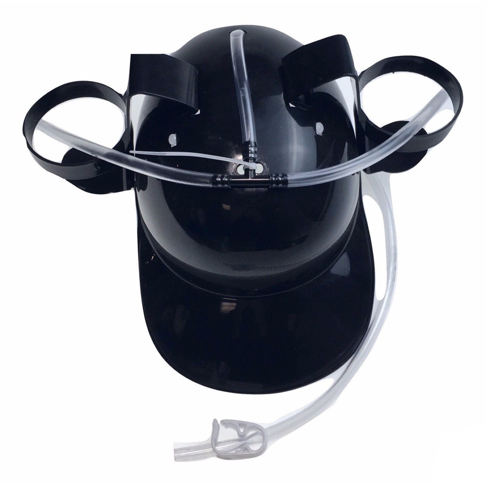 BEER DRINKING HELMET Drink Guzzler Holder Costume Party Hat Oktoberfest - Black - SuperSaverAU - view 3