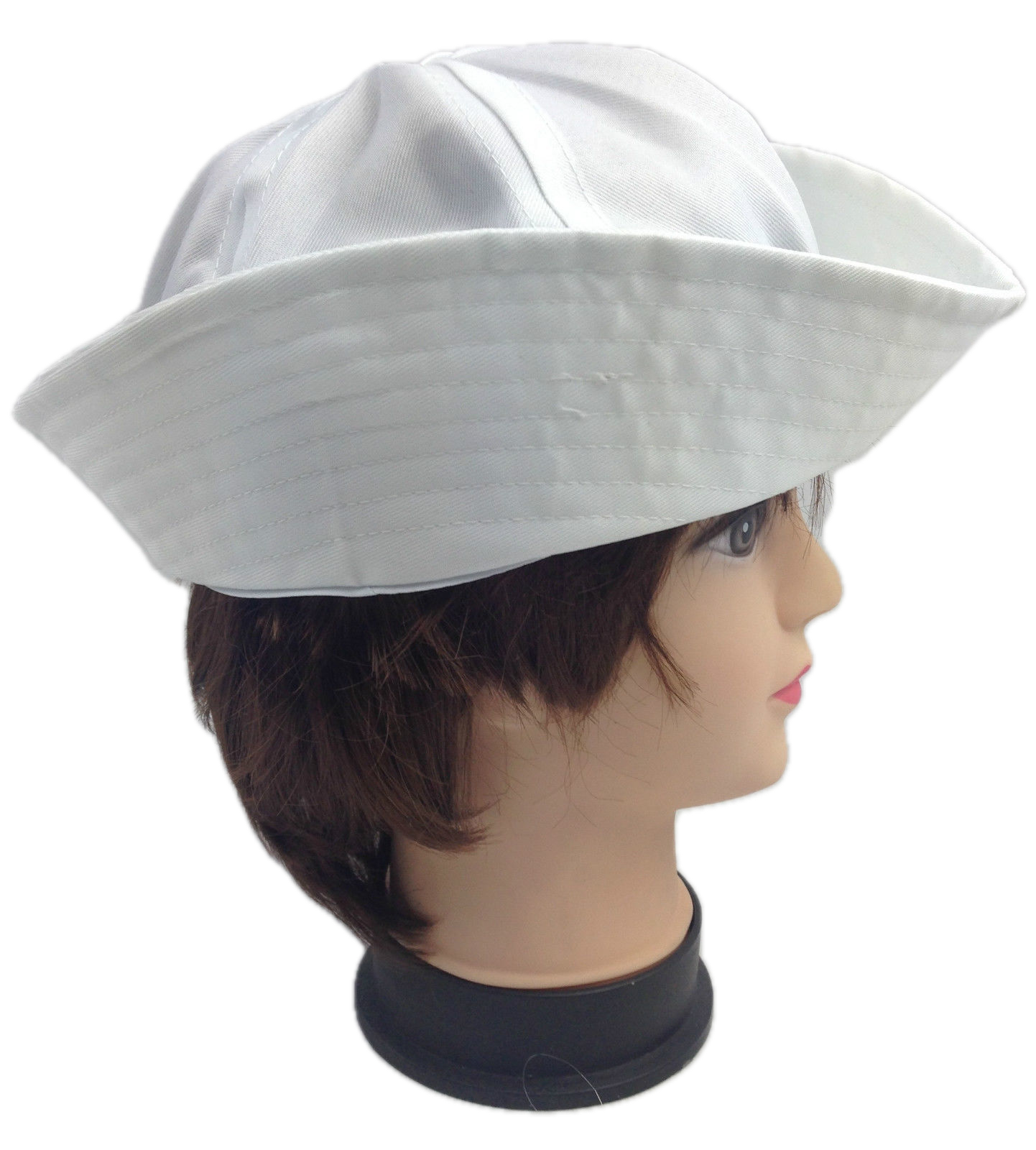 Adult White Sailor Hat Marine Unisex Gob Captain Navy Hen's Night Doughboy Cap - SuperSaverAU - view 3