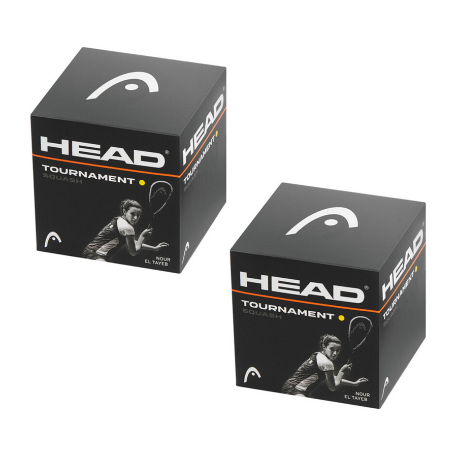 HEAD Tournament Squash Balls with Advanced Rubber Compound - 2 Balls