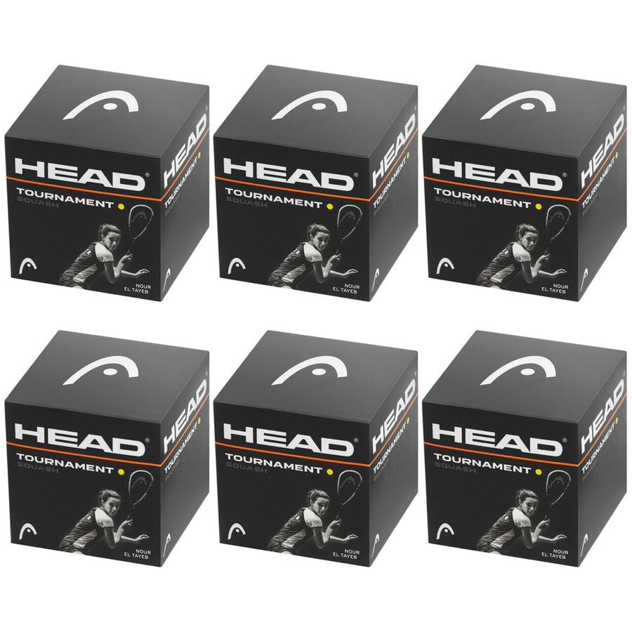 HEAD Tournament Squash Balls with Advanced Rubber Compound - 6 Balls