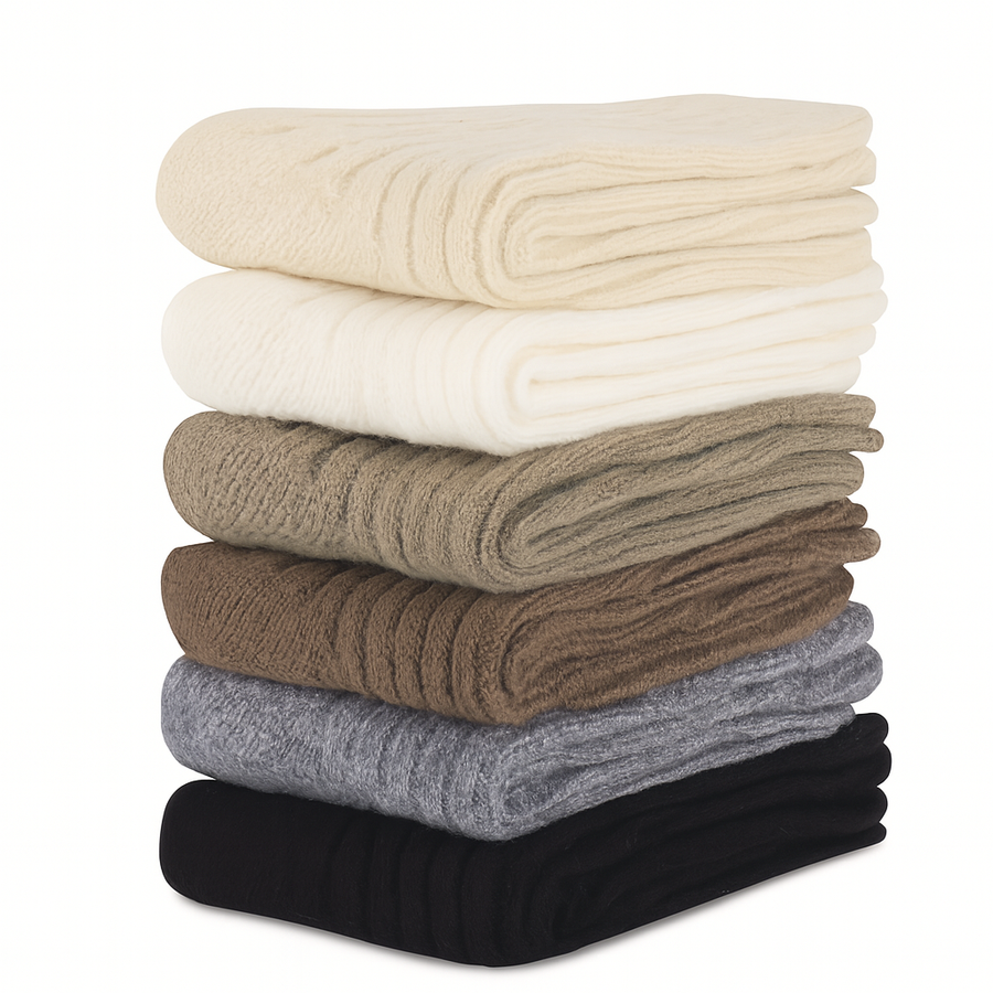 Premium 2 Pair Ladies Assorted Wool Blend Thermal Work Socks 2-8