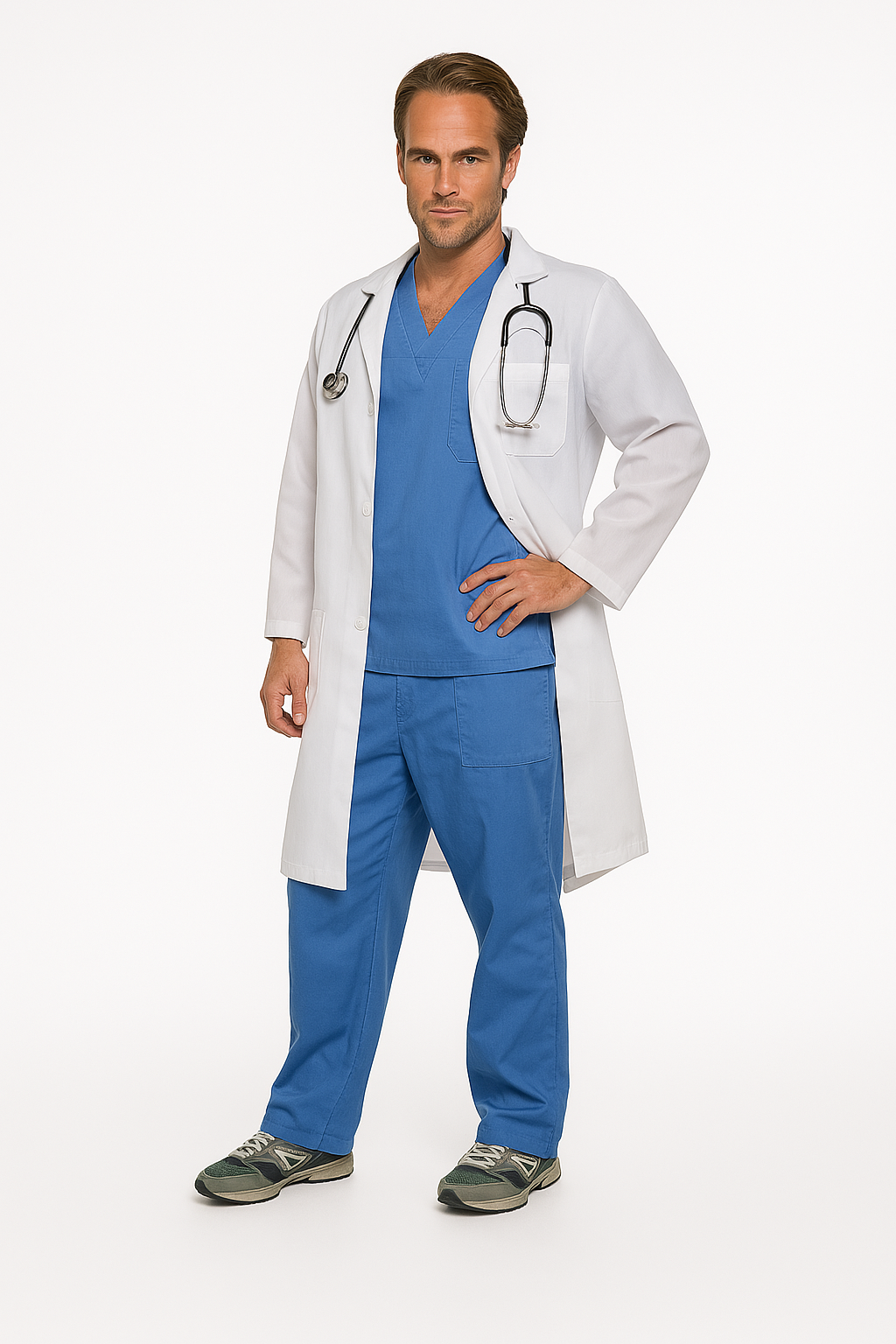 Plus Size Mens Doctor Costume King Big & Tall Party Hospital Fancy Dress - SuperSaverAU - view 2