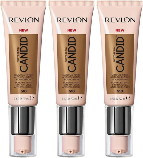 Revlon PhotoReady Candid Foundation 510 Cappuccino 22ml 3 Pack