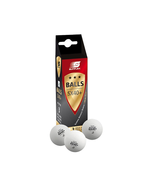 Sunflex SX40+ ITTF Approved Table Tennis Balls 40mm - Pack of 3