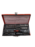 Premium 37 Piece Ratchet Socket Wrench Set with Steel Box