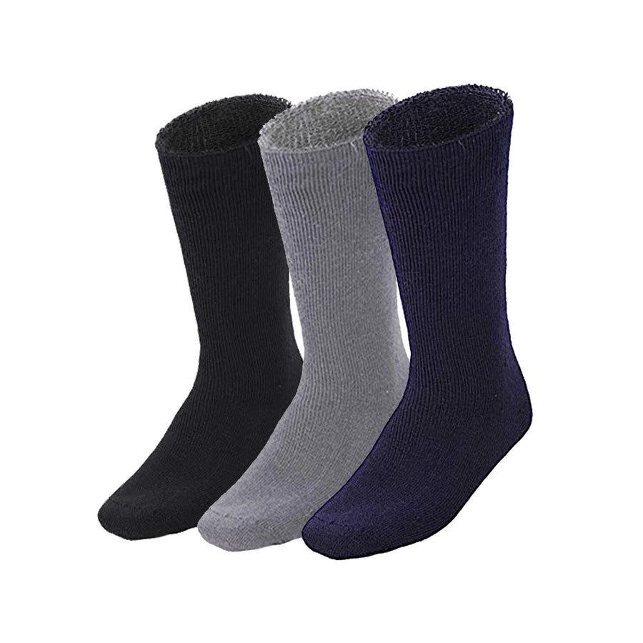 Premium 3 Pair Men's Assorted Bamboo Heavy Duty Cushion Work Socks 6-11