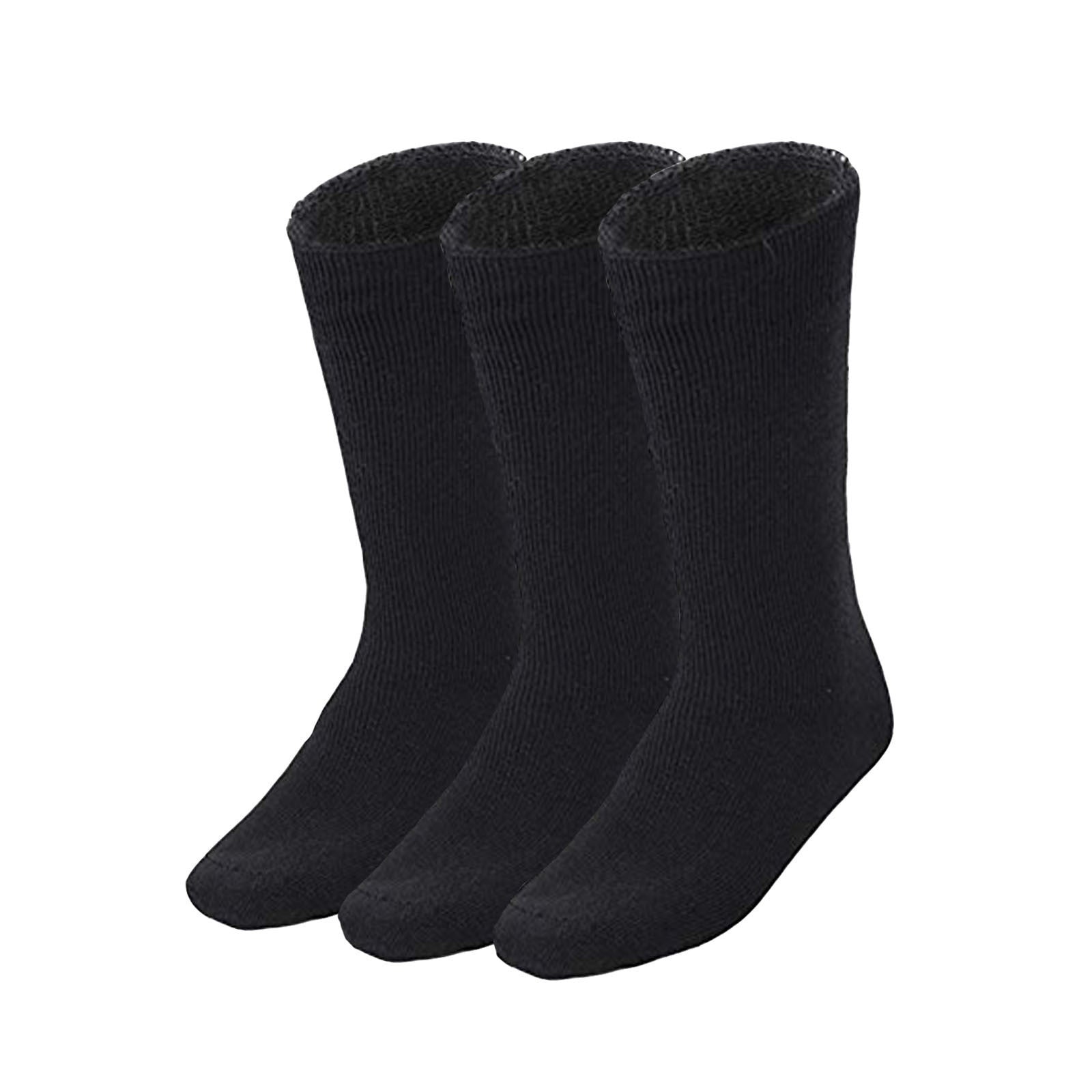 Premium 3 Pair Men's Black Bamboo Rich Heavy Duty Work Socks 6-11