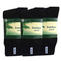 Premium 3 Pair Men's Black Bamboo Rich Heavy Duty Work Socks 6-11