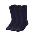 Premium 3 Pair Men's Navy Blue Bamboo Rich Heavy Duty Work Socks 6-11