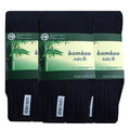 Premium 3 Pair Men's Navy Blue Bamboo Rich Heavy Duty Work Socks 6-11