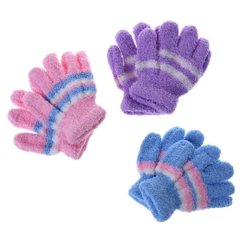 3 Pair Baby Gloves Warm Winter Full Finger Thermal Coral Fleece Kids Boys Girls - SuperSaverAU - view 2