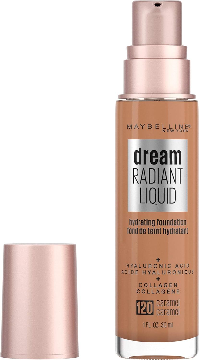 Maybelline Dream Radiant Liquid Foundation Caramel 120 30ml Hydrating Medium Coverage