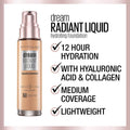 Maybelline Dream Radiant Liquid Foundation Caramel 120 30ml Hydrating Medium Coverage